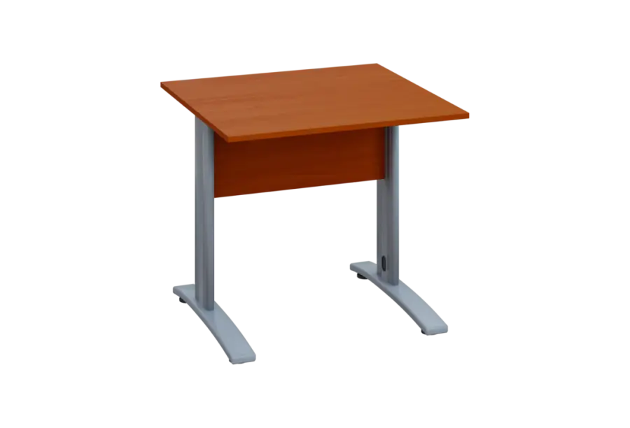 EPK 18 - 8  stůl kancelářský, kovová podnož stříbrná, deska 18 mm, široký 800 mm, třešeň šumavská